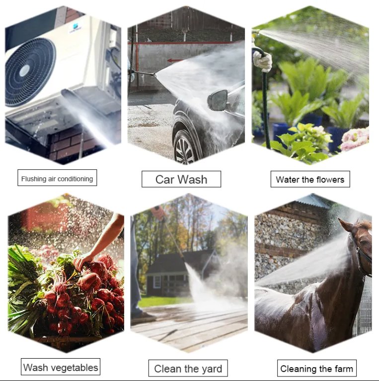 High Pressure Washer 1800W | Pure Copper Motor | Portable Vehicle Cleaning - BAS Kuwait Bab Al Saif 