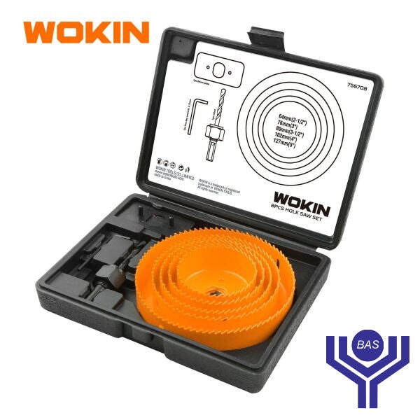 Hole Saw Set (8 pcs) Wokin Brand - BAS Kuwait Wokin Standard Standard 
