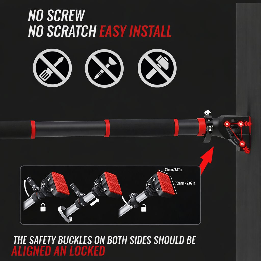 Horizontal Door Chin Up Bar Portable Dip Home Fitness Exercise - BAS Kuwait Bab Al Saif 