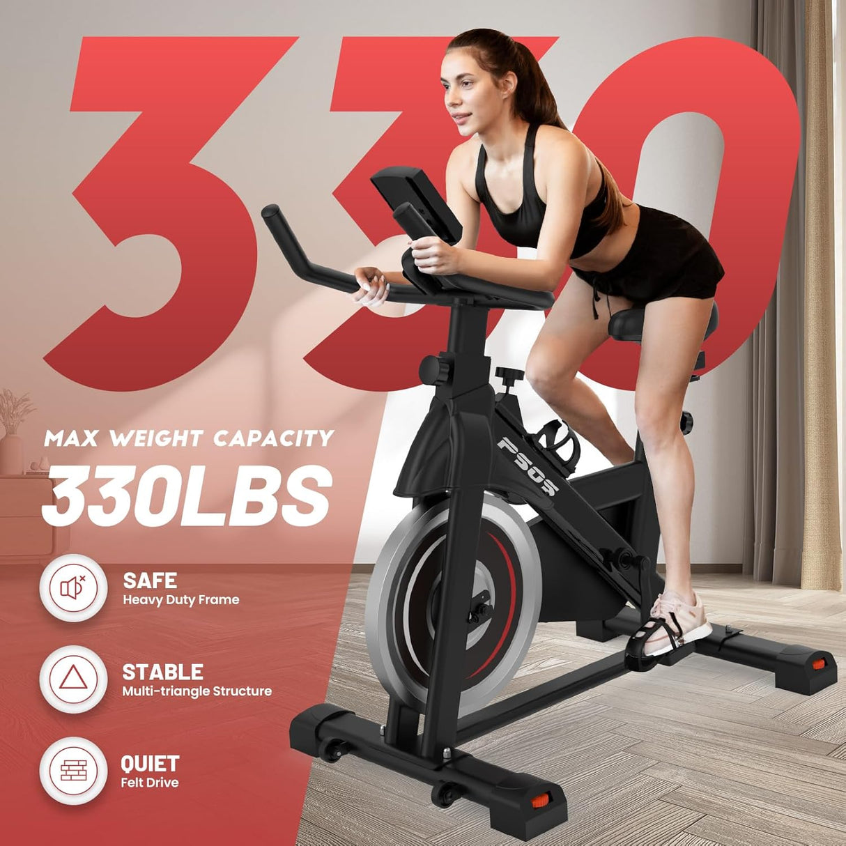 Indoor Cycling Exercise Bike – Commercial Spin Bike for Home Gym & Body Training - BAS Kuwait Bab Al Saif 