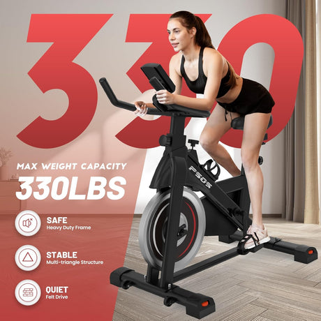Indoor Cycling Exercise Bike – Commercial Spin Bike for Home Gym & Body Training - BAS Kuwait Bab Al Saif 