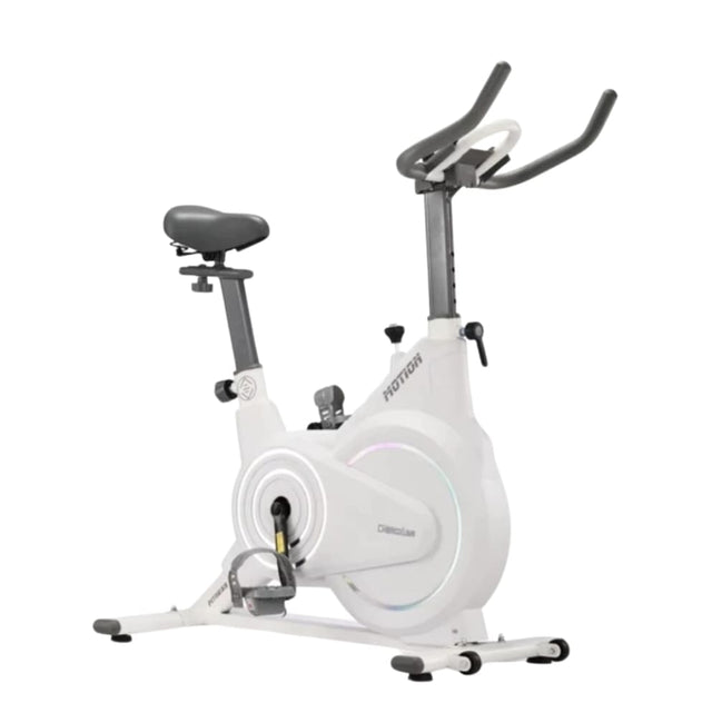 Indoor Spinning Bike I Home Exercise bike for fitness training - BAS Kuwait Bab Al Saif White Without Fitting 