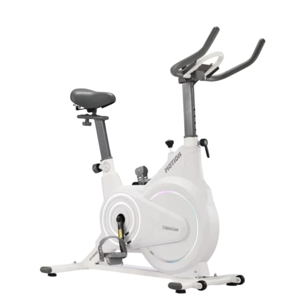 Indoor Spinning Bike I Home Exercise bike for fitness training - BAS Kuwait Bab Al Saif White Without Fitting 