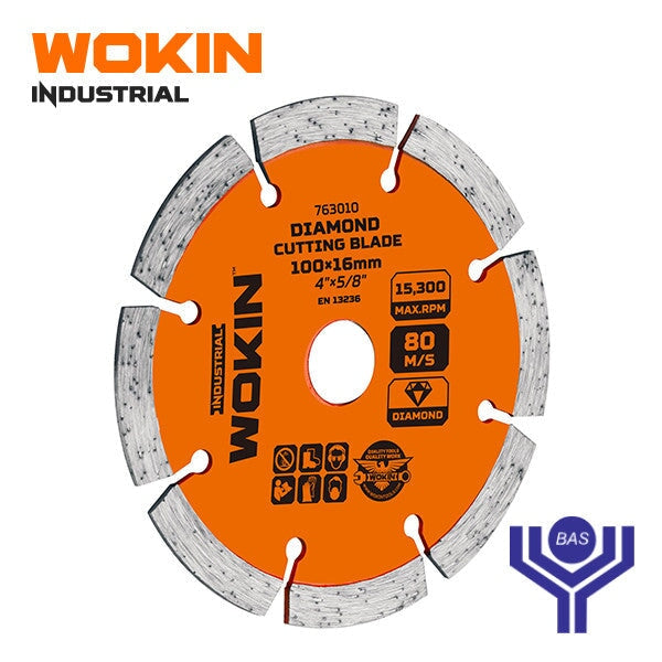 Industrial Dry Diamond Disc Wokin Brand - BAS Kuwait Bab Al Saif Standard 100 X 16 Mm 