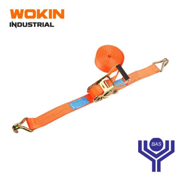 Industrial Ratchet Straps (Cargo lashing belt) Wokin Brand - BAS Kuwait Bab Al Saif Standard 38 Mm X 6 Meter 