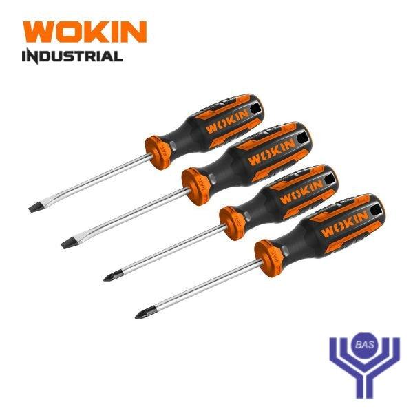 Industrial Screwdriver set ( 4PCS ) Wokin Brand - BAS Kuwait Bab Al Saif Standard Standard 
