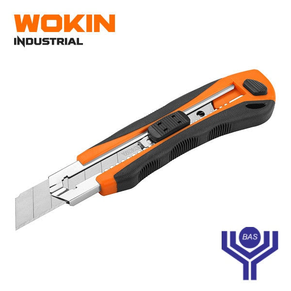 Industrial Snap-Off Blade Knife with ABS case 25 x 140mm Wokin Brand - BAS Kuwait Bab Al Saif Standard 25 X 140Mm 