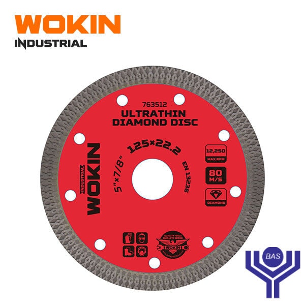 Industrial Ultra thin Diamond Disc Wokin Brand - BAS Kuwait Bab Al Saif Standard 115 × 22.2Mm (4.5″X 7/8″) 