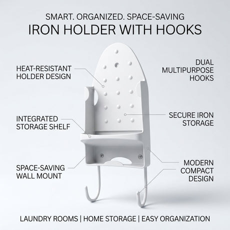 Iron Holder with Hooks - BAS Kuwait Bab Al Saif 
