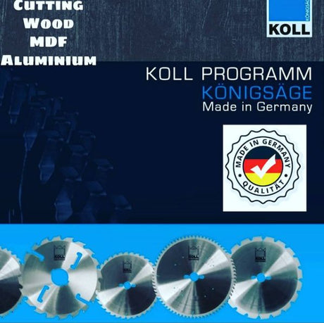 Koll Brand - Circular Saw blades GERMANY for cutting aluminum and wood laminate- blade Sound proof, vibration resistance- BAS Kuwait Koll Transparent P100 
