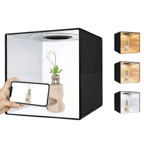 LED Portable Folding Photo Studio Light Box 40 cm x 40 cm - BAS Kuwait Bab Al Saif Standard 40 x 40 