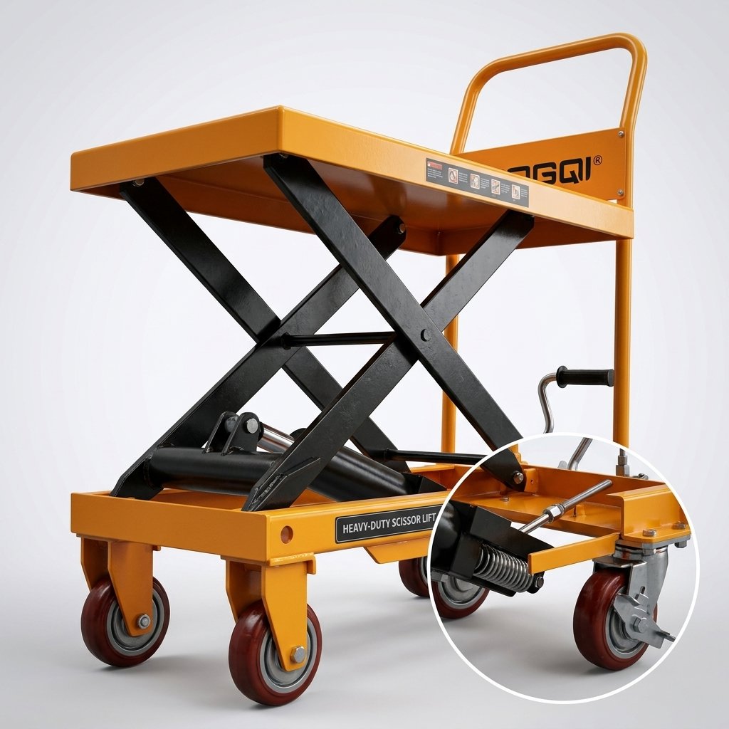 LIFTING TABLE CART High Quality High Lift 300Kg Industrial Use DINGQI BRAND - BAS Kuwait Bab Al Saif 