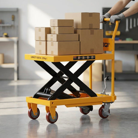 LIFTING TABLE CART High Quality High Lift 300Kg Industrial Use DINGQI BRAND - BAS Kuwait Bab Al Saif 
