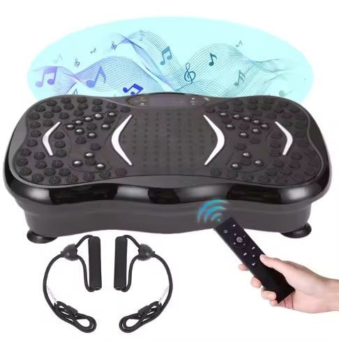 Massager Vibration Plate – Full Body Fitness Machine 180W with Adjustable Speed, Remote Control & Resistance Bands - BAS Kuwait Bab Al Saif Standard Standard 