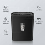 Mini cross cut paper shredder 6 sheets 13L Shredder machine - BAS Kuwait Bab Al Saif 