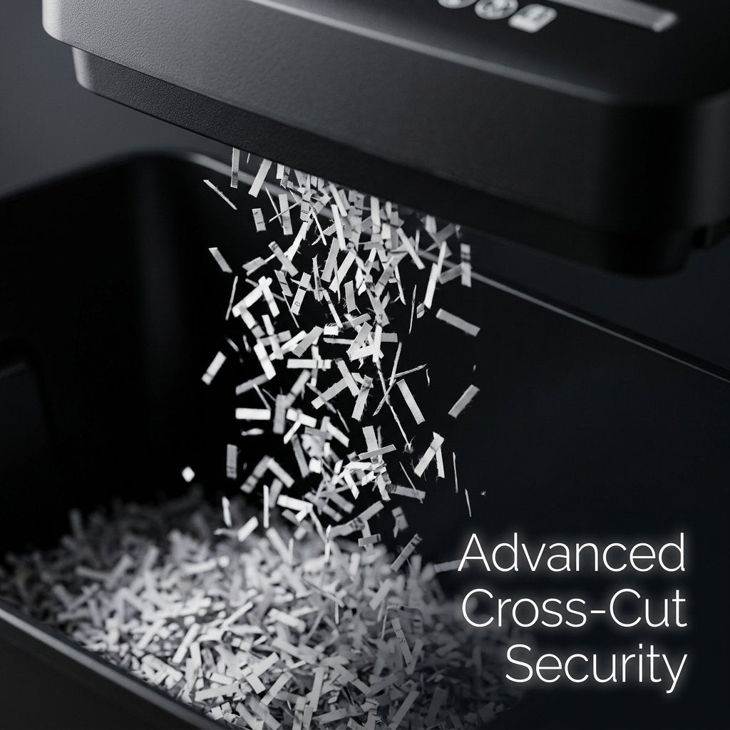 Mini cross cut paper shredder 6 sheets 13L Shredder machine - BAS Kuwait Bab Al Saif 