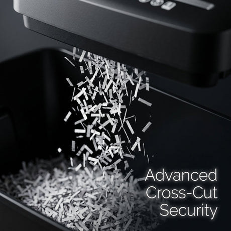 Mini cross cut paper shredder 6 sheets 13L Shredder machine - BAS Kuwait Bab Al Saif 