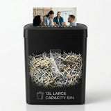 Mini cross cut paper shredder 6 sheets 13L Shredder machine - BAS Kuwait Bab Al Saif 