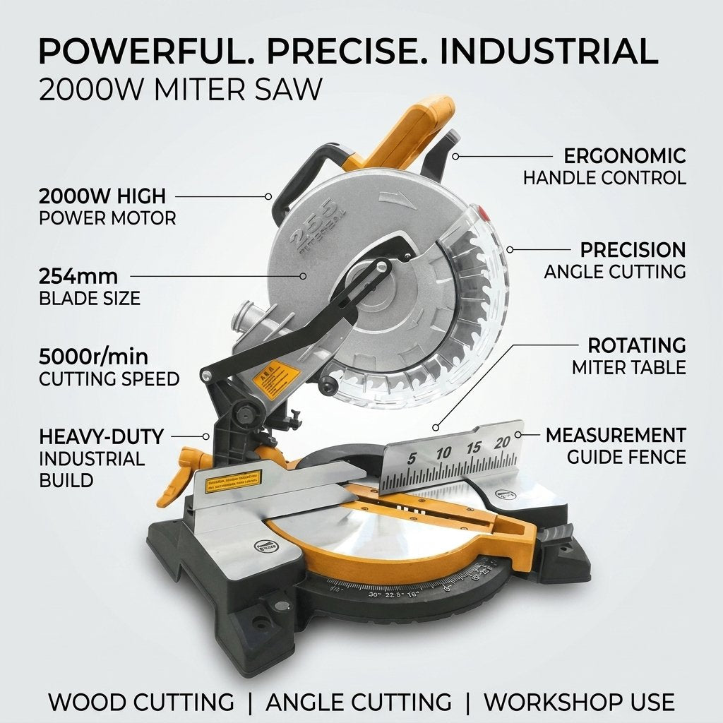 Miter Saw 2000W DINGQI BRAND - BAS Kuwait Bab Al Saif 