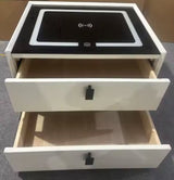 Modern Smart Bedside Table with Wireless Charging & Fingerprint Unlock - BAS Kuwait Bab Al Saif 