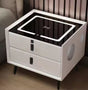 Modern Smart Bedside Table with Wireless Charging & Fingerprint Unlock - BAS Kuwait Bab Al Saif White 50×40×47 cm 