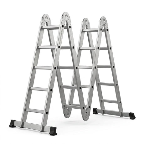 Multipurpose Aluminium Ladder Foldable design 24 Steps - BAS Kuwait Bab Al Saif 
