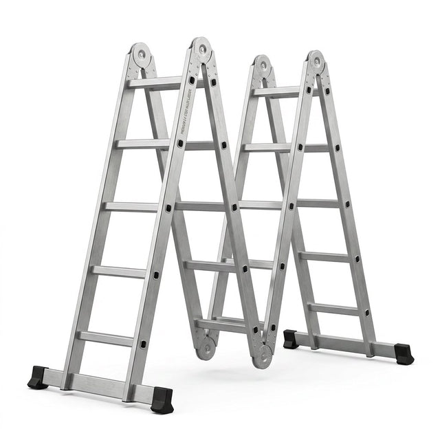 Multipurpose Aluminium Ladder Foldable design 24 Steps - BAS Kuwait Bab Al Saif 