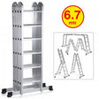 Multipurpose Aluminium Ladder Foldable design 24 Steps - BAS Kuwait Bab Al Saif Standard 24 Steps 