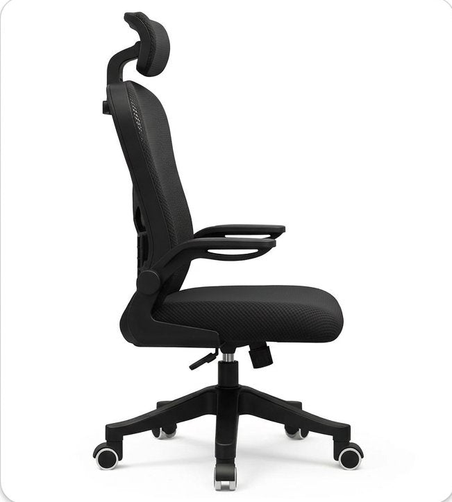 Office Chair Nylon Base Ergonomic with Adjustable Armrests, Headrest & Swivel Base – BAS Kuwait Bab Al Saif 