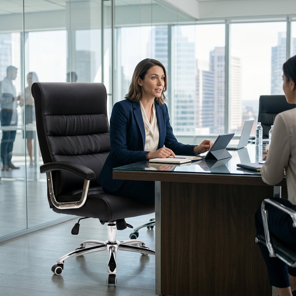 Office Chair Reclining Luxury Manager Standard Comfort - BAS Kuwait Bab Al Saif 