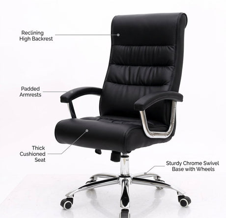 Office Chair Reclining Luxury Manager Standard Comfort - BAS Kuwait Bab Al Saif 