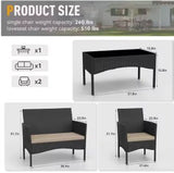 Outdoor Ratan Table & Chairs set Garden furniture - BAS Kuwait Bab Al Saif 