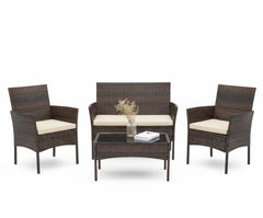 Outdoor Ratan Table & Chairs set Garden furniture - BAS Kuwait