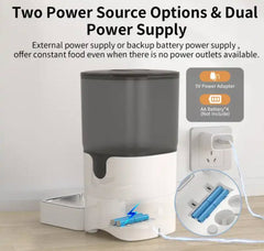 PAPIFEED Automatic Smart Remote Food Dispenser Feeder 3L For Pets Cats And Dogs - BAS Kuwait