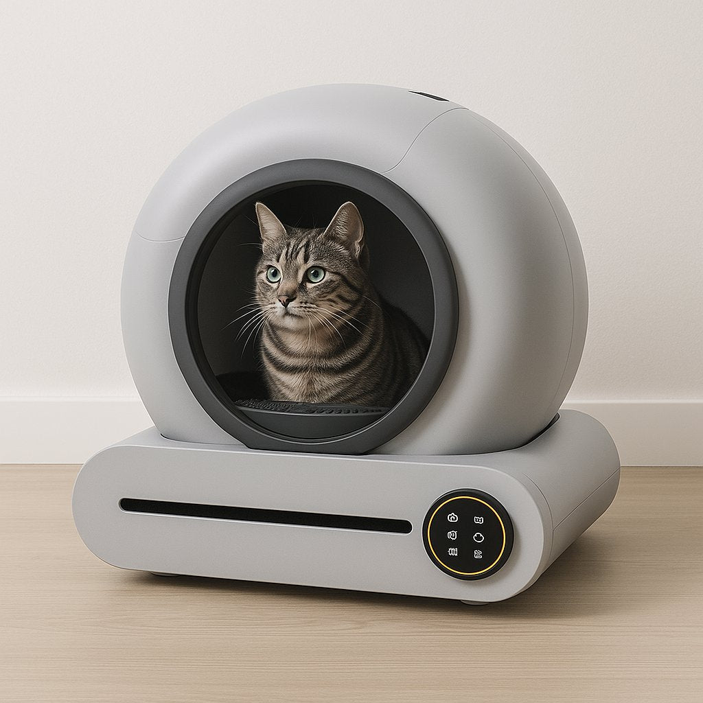 PAPIFEED Cat Dog Toilet Litter Box Smart Automatic Hygienic For Pet Cats 65L - BAS Kuwait Bab Al Saif 
