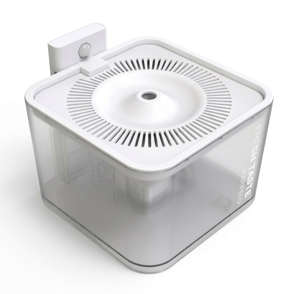 PAPIFEED Smart water fountain for Pet cats Dogs filter anti spill water bowl Hygienic Pets 2.5 Liter - BAS Kuwait Bab Al Saif 