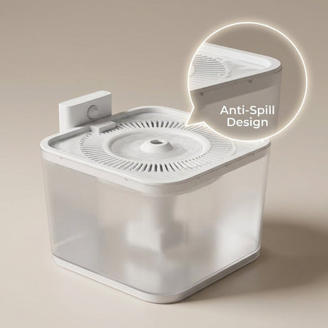 PAPIFEED Smart water fountain for Pet cats Dogs filter anti spill water bowl Hygienic Pets 2.5 Liter - BAS Kuwait Bab Al Saif 