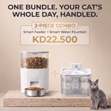 Pet Bundle - Smart Fountain + Smart Feeder - BAS Kuwait Bab Al Saif 