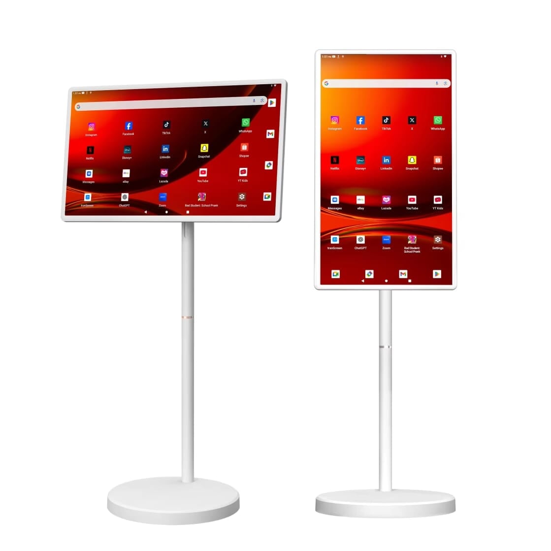 Portable 32" Smart Touchscreen TV with remote | Android 15 | 8GB+128GB | BAS Kuwait Bab Al Saif 32" 