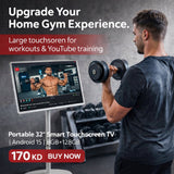 Portable 32" Smart Touchscreen TV with remote | Android 15 | 8GB+128GB | BAS Kuwait Bab Al Saif 