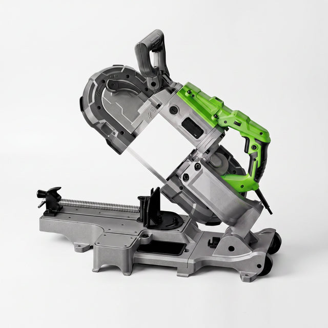 Portable band saw machine 800W cuts wood metal and bone, 350mm cutting capacity