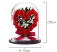 Preserved Rose Heart shaped Ball in a Glass dome I Gifts for her I Forever Eternal Roses - BAS Kuwait Bab Al Saif Red Standard 