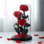 Preserved Roses I 3 Roses in a Glass Dome I Gifts for her I Forever Eternal Roses - BAS Kuwait Bab Al Saif Red Standard 