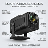 Projector HY320 Portable 1080P Android 11 version support 4K | 5G Wifi BT5 - BAS Kuwait Bab Al Saif 