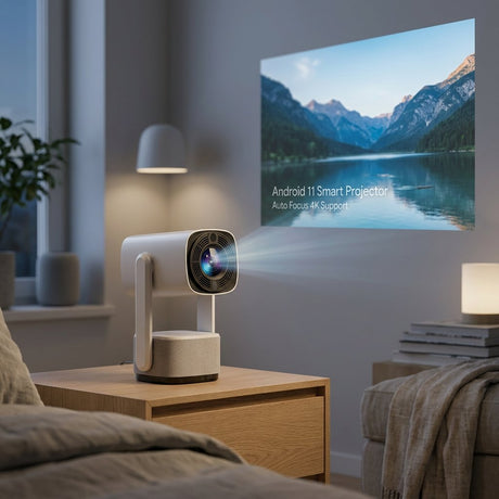 Projector K2 LED 4K Portable auto Focus Android battery Wifi - BAS Kuwait Bab Al Saif 