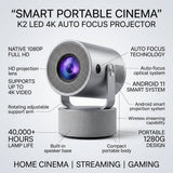 Projector K2 LED 4K Portable auto Focus Android battery Wifi - BAS Kuwait Bab Al Saif 
