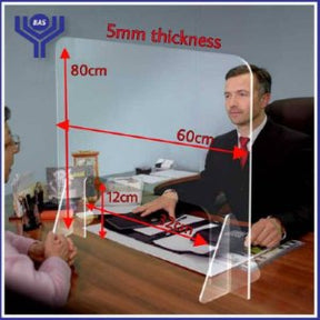 Protective shield for workplaces / sneeze and cough guard kuwait -BAS BAS Transparent Standard 
