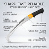 Pruning Hand Saw 355mm I Back Saw for Garden Dingqi Brand- BAS Kuwait Bab Al Saif 