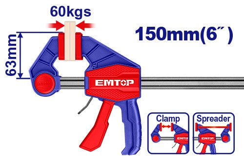 Quick Bar Grip Clamp EMTOP BRAND - BAS Kuwait Bab Al Saif Standard 63X150Mm 