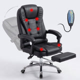 Massage office chair features - handheld remote, 7 massage points, recline and leg rest - BAS Kuwait